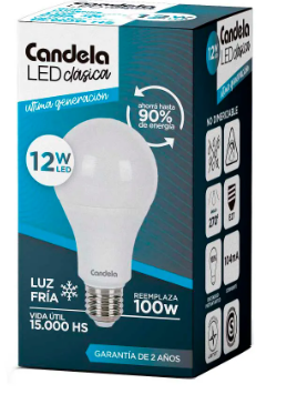 LAMPARA CANDELA LED FRIA 12W  (5) 1-3