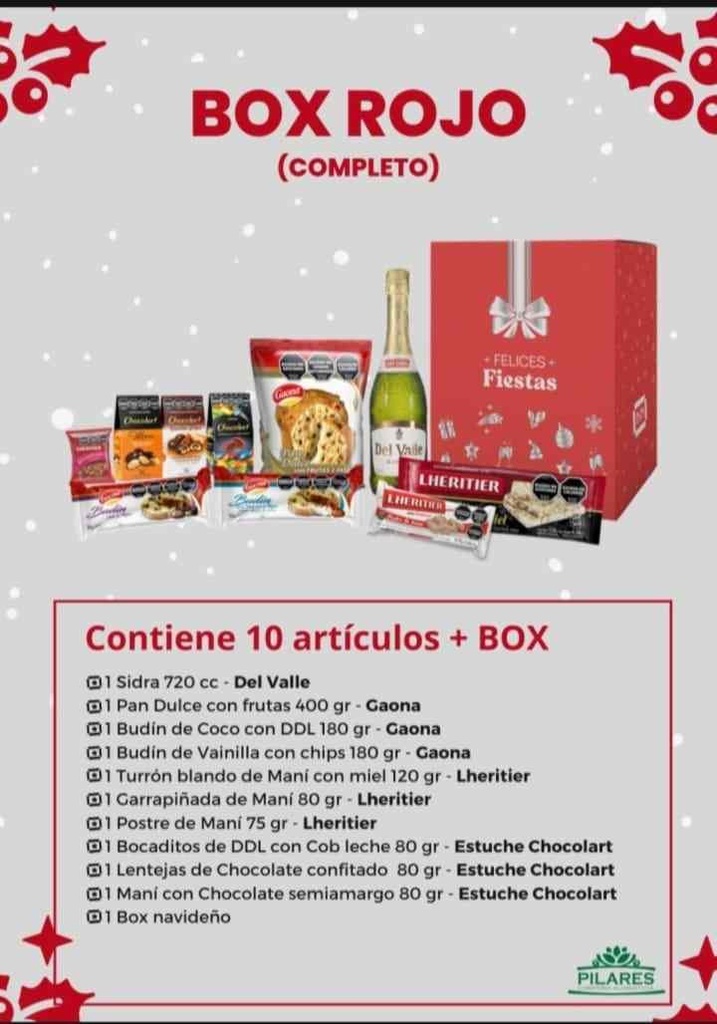 CAJA NAVIDEÑA ROJA