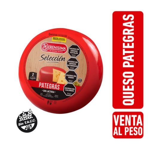 QUESO PATEGRAS (LA SEREENISIMA HORNA 4KG) P/KG $21.295