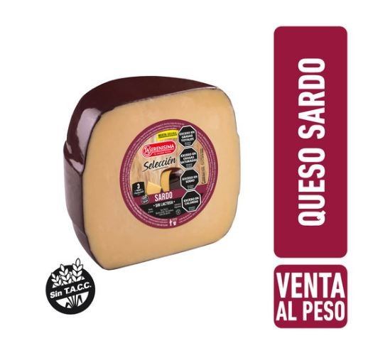 QUESO SARDO (LA SERENISIMA 1.75KG APROX) P/KG $27.528