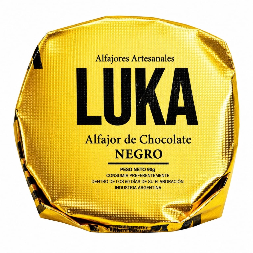 LUKA ALFAJOR ARTESANAL NEGRO 90GR (12) 1-3