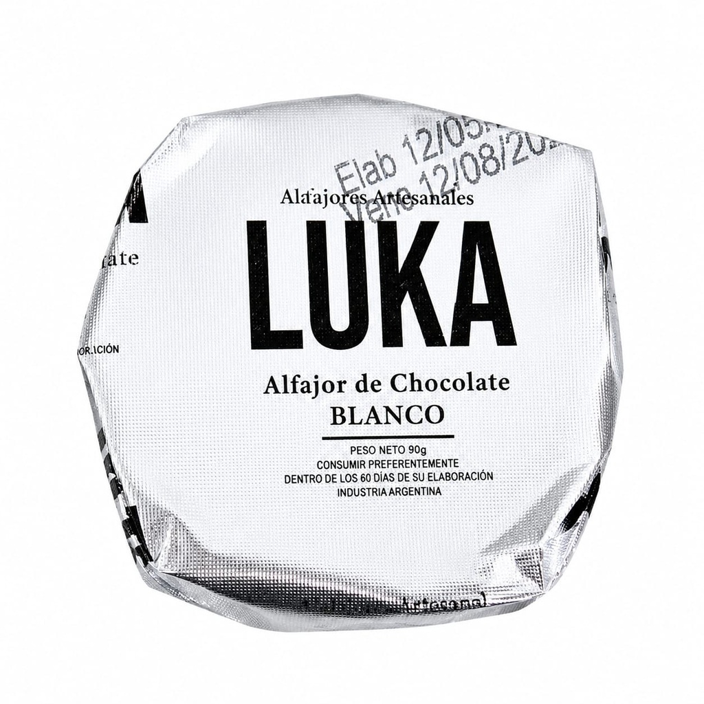 LUKA ALFAJOR ARTESANAL BLANCO 90GR (12) 1-3