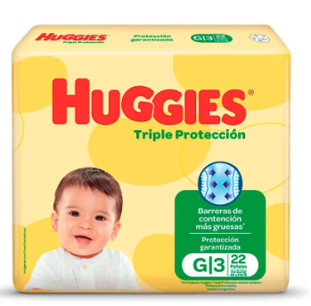 PAÑALES HUGGIES G X8 (12) 1-3