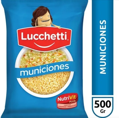FIDEOS LUCCHETTI MUNICIONES 500GR (15) 1-15