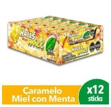 [01121] HALLS MIEL MENTA x12 (30)