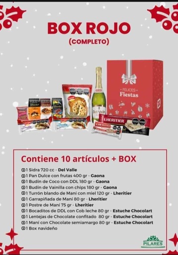 [01715] CAJA NAVIDEÑA ROJA