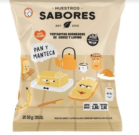 [14265] SABORES TOSTADITAS PAN Y MANTECA 50GR (24)