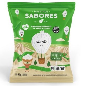 [14268] SABORES TOSTADITAS CEBOLLA Y CREMA 50GR (24)