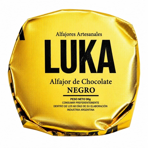 [14293] LUKA ALFAJOR ARTESANAL NEGRO 90GR (12) 1-3